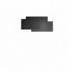 Applique Moderna Dip Metallo Nero Led 36W 3000K