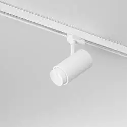 Faretto Cilindrico Per Binario Metallo Bianco Led 20W 4000K
