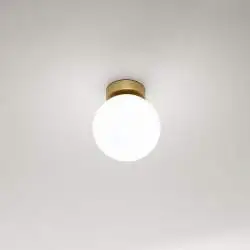 Applique Contemporanea Maga Metallo Oro Vetro 1 Luce E14