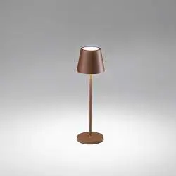 Lampada Tavolo Esterno Moderna Diva Alluminio Ruggine Led 1,5W 3000K