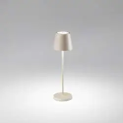 Lampada Tavolo Esterno Moderna Diva Alluminio Beige Led 1,5W 3000K