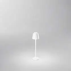 Lampada Tavolo Esterno Moderna Mini Diva Alluminio Bianco Led 1,5W 3000K