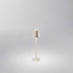 Lampada Tavolo Esterno Moderna Mini Diva Alluminio Beige Led 1,5W 3000K