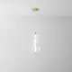 Sospensione Contemporanea Bubbles Alluminio Oro Vetro Trasparente Led 24W 3000K