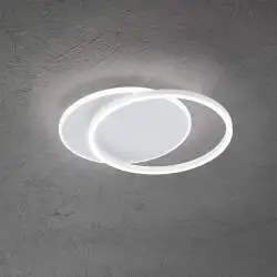 Plafoniera Moderna Orbita Metallo Bianco Led 60W 3000K Dimmerabile Ip20