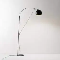 Piantana Moderna Pulley Metallo Oro E Nero Opaco 1 Luce E27