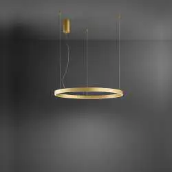 Sospensione Moderna Etere Metallo Oro Spazzolato Silicone Led 87W 3000K
