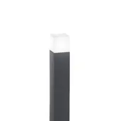 Paletto Esterno Moderno Tower Alluminio Antracite 1 Luce E27 Ip54 H60