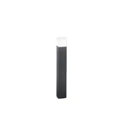 Paletto Esterno Moderno Tower Alluminio Grigio 1 Luce E27 Ip54 H90
