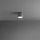 Plafoniera Esterno Minimal Up Alluminio Antracite 1 Luce Gx53 Ip65 D9