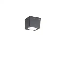 Plafoniera Esterno Minimal Up Alluminio Antracite 1 Luce Gx53 Ip65