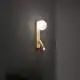 Applique Moderna Fog Metallo Oro Spazzolato Luce Led G9 Ip20