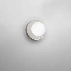 Applique Contemporanea Ceramic Grigio Vetro Bianco 1 Luce G9 Ip20
