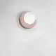 Applique Contemporanea Ceramic Tortora Vetro Bianco 1 Luce G9 Ip20