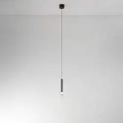 Sospensione Moderna Poule Metallo Vetro Fumè Led 8W Dimmetabile Ip20