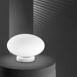 Lumetto Contemporaneo Saturno Vetro Bianco 1 Luce E27 Ip20 D25