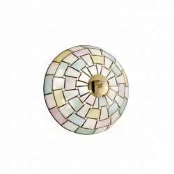 Plafoniera Tiffany Madreperla Madreperla Multicolor Fantasia 1 Luce E27
