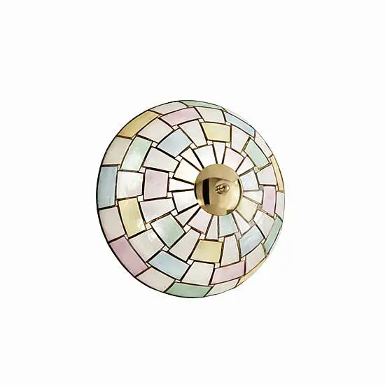 Plafoniera Tiffany Madreperla Madreperla Multicolor Fantasia 1 Luce E27 | Perenz