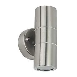 Applique Esterno Moderna Landon Acciaio 2 Luci Gu10 Ip54