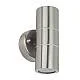 Applique Esterno Moderna Landon Acciaio 2 Luci Gu10 Ip54