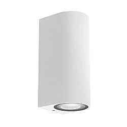 Applique Esterno Moderna Harper Alluminio Bianco 2 Luci Gu10 Ip54