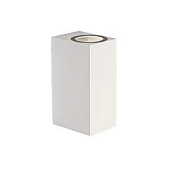 Applique Esterno Moderna Isla Alluminio Bianco 2 Luci Gu10 Ip54