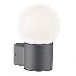 Applique Esterno Moderna Brooklyn Alluminio Nero Bianco 1 Luce E27 Ip44