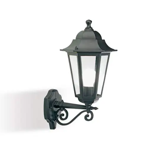 Applique Per Esterno 1 Luce In Alto In Alluminio Nero E27 Esagonale | Sovil