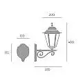Applique Per Esterno 1 Luce In Alto In Alluminio Nero E27 Esagonale | Sovil