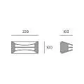 Applique Per Esterni Ed Interni In Alluminio Grigio Led 10W 700 Lm 3000K Bra | Sovil
