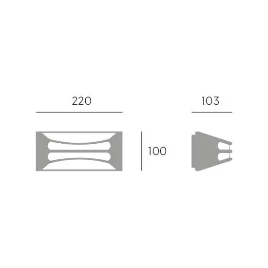 Applique Per Esterni Ed Interni In Alluminio Grigio Led 10W 700 Lm 3000K Bra | Sovil