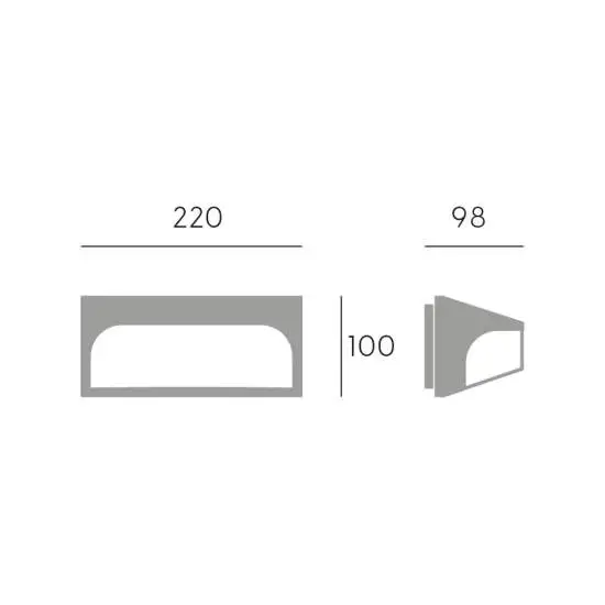Applique Per Esterno In Alluminio Grigio Led 10 W 700 Lm 3000K Dome | Sovil