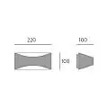 Applique Per Esterno In Allumino Marrone Led 10 W 700 Lm 3000K Ihasa | Sovil