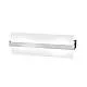 Applique Contemporanea Wood Metallo Foglia Argento Vetro Bianco 2 Luci E27 L40Cm