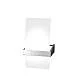 Applique Contemporanea Wood Metallo Foglia Argento Vetro Bianco 1 Luce G9