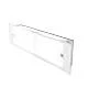 Applique Contemporanea Brick Metallo Bianco Vetro Satinato 2 Luci E27 58Cm