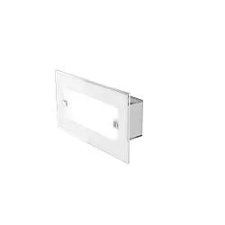 Applique Contemporanea Brick Metallo Bianco Vetro Satinato 1 Luce E27 27Cm