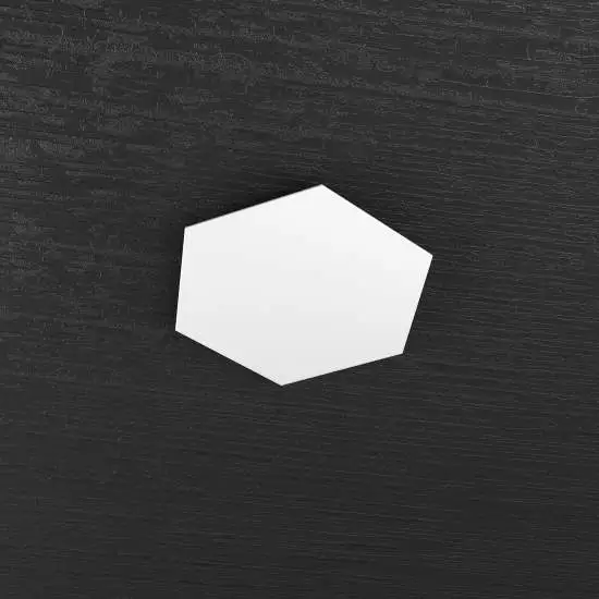 Componente Decorativo Industrial-Minimal Hexagon Metallo Bianco | Top Light