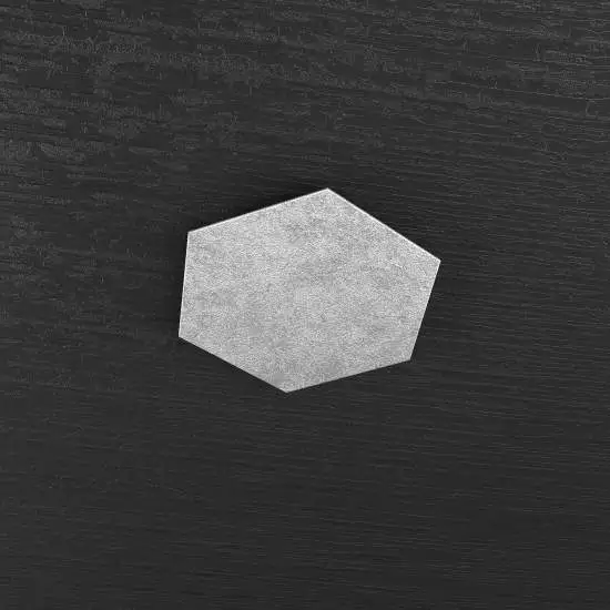 Componente Decorativo Industrial-Minimal Hexagon Metallo Foglia Argento | Top Light