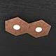 Plafoniera Industrial-Minimal Hexagon Metallo Foglia Rame 2 Luci Led 12X2W