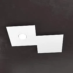 Applique Moderna 2 Moduli Eccentric Metallo Bianco 1 Luce Gx53