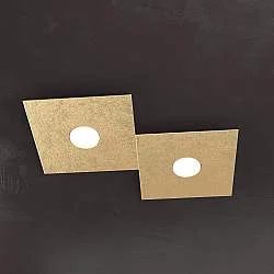 Applique Moderna Eccentric Metallo Foglia Oro 2 Luci Gx53