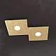 Applique Moderna Eccentric Metallo Foglia Oro 2 Luci Gx53