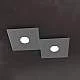 Applique Moderna Eccentric Metallo Antracite 2 Luci Gx53