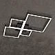Plafoniera Moderna Quadrata Four Squares Alluminio Nero Led 90W