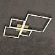 Plafoniera Moderna Quadrata Four Squares Alluminio Oro Oro Brunito Led 90W