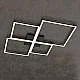Plafoniera Moderna Quadrata Four Squares Alluminio Nero Led 120W