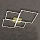 Plafoniera Moderna Quadrata Four Squares Alluminio Oro Oro Brunito Led 120W
