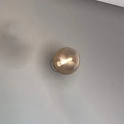 Applique Contemporanea Eclipse Metallo Cromo Vetro Bronzo 1 Luce G9