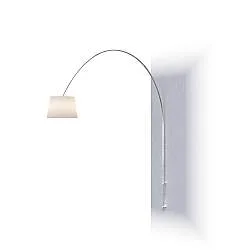 Piantana Contemporanea Turning Metallo Cromo Diffusore Bianco 1 Luce E27